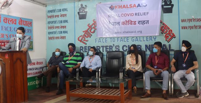 खाल्सा एड ईन्टरनेश्नलद्धारा १५० थान अक्सिजन कन्सन्ट्रेटर सहयोग प्रदान