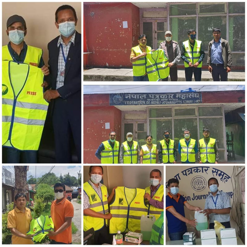 शिक्षा पत्रकारलाई स्वास्थ्य सामग्री प्रदान