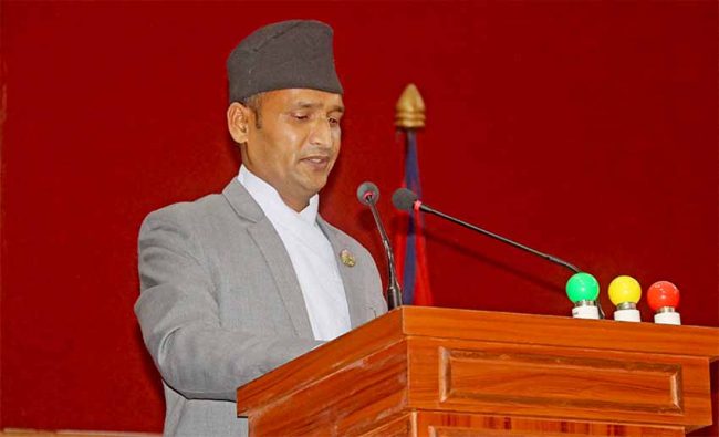 प्रतिपक्षीको अवरोधले अध्यादेशबाट बजेट ल्याउनुपर्‍योः मन्त्री शर्मा