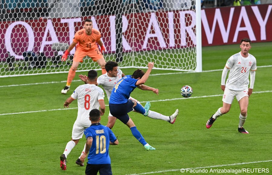 इटाली र स्पेनको खेल अतिरिक्त समयमा