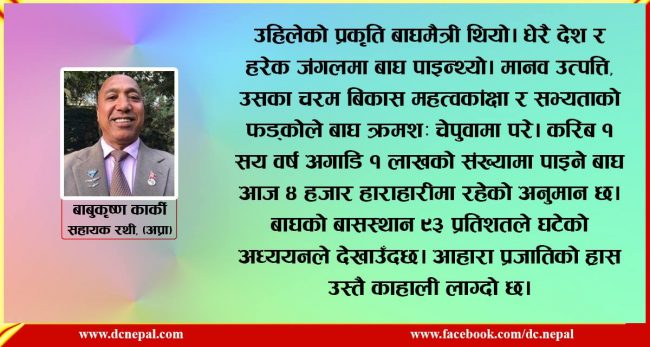 विश्व बाघ दिवस :  बाघले शान्ति पाओस्