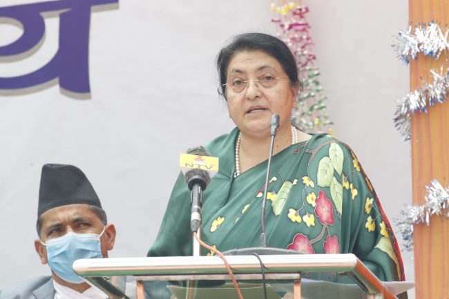 समृद्ध नेपाल निर्माणको राष्ट्रिय आकाङ्क्षा पूरा गर्न पर्यटन सहयोगीः राष्ट्रपति भण्डारी