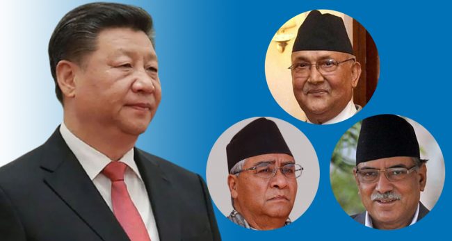 भोलि प्रधानमन्त्रीसहित नेपालका शीर्ष नेताहरुले चिनियाँ राष्ट्रपतिसँग छलफल गर्दै