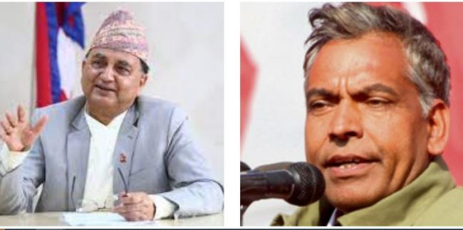 एमाले महासचिव पोखरेल र नेकपाका नेता बाँस्तोलाबीच छलफल