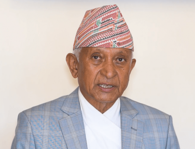 वैदिक नेपाल निर्माणमा लाग्नुभएका पूर्वमन्त्री बाँस्कोटा सम्मानित