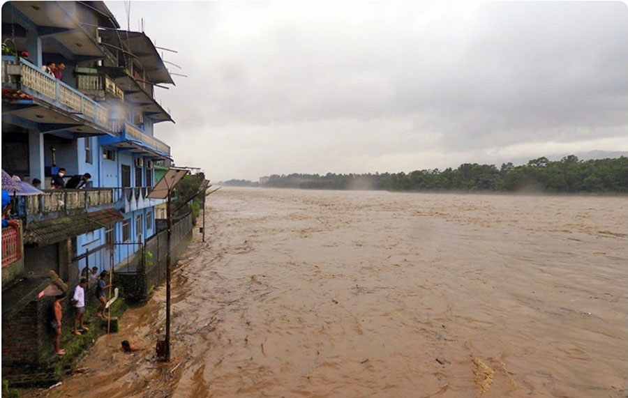 हुप्सेकोटका १५० घर डुबानमा