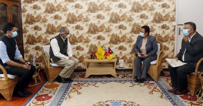 मन्त्री भुसालसँग भारतीय राजदूतको शिष्टाचार भेट