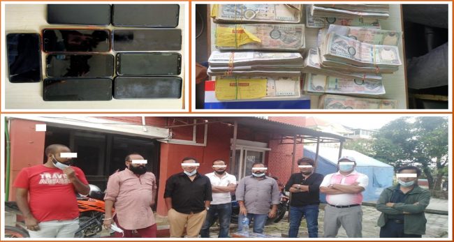 सट्टेबाजी गर्ने भारतीय नागरिकसहित ८ जना पक्राउ
