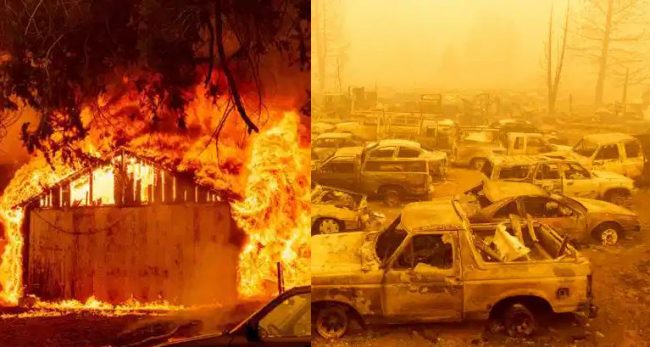 अमेरिकामा भीषण डढेलो लाग्दा स्थानीयले भाग्न मानेनन्, बन्दुक देखाएर पुलिसलाई भगाए