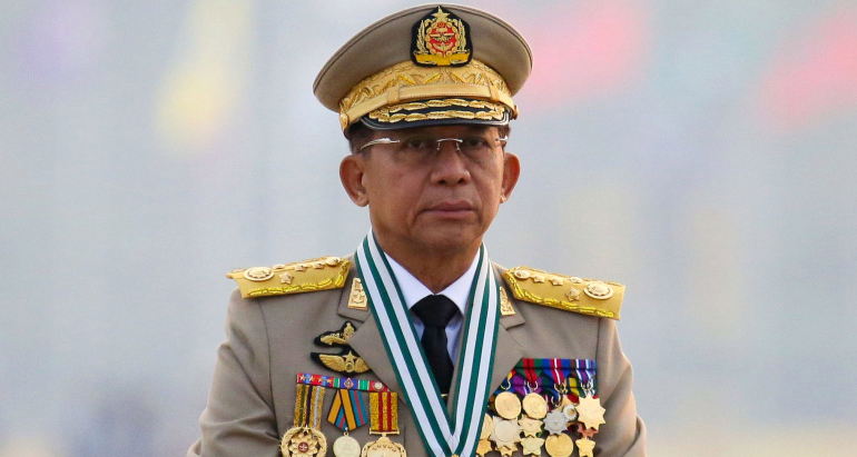 म्यान्मारका सैनिक कमाण्डरले आफूलाई देशको प्रधानमन्त्री घोषणा गरे