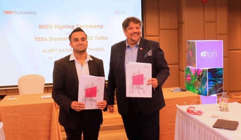 ‘अलोफ्ट काठमाडौं ठमेल’ र टेडएक्स दरबारमार्गबीच सहकार्य गर्ने सम्भौता