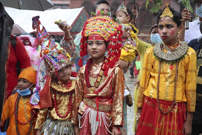 ‘गाईजात्रा’मा बसन्तपुरमा देखिएका अनेकन दृश्य [फोटोफिचर]