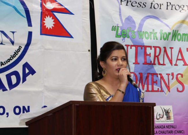 एनआरएनएको युवा संयोजकमा क्यानडाबाट विमलाको उम्मेदवारी