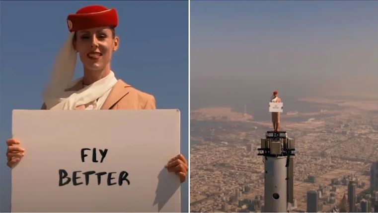 बुर्ज खलिफाको टुप्पोमा उभिइन् महिला, सातो जाने भिडियो भाइरल