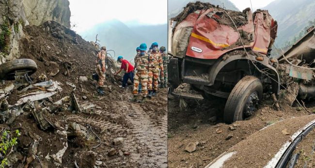 ५० जनाभन्दा धेरै पुरिएको पहिरोबाट १३ शव निकालिए, तस्वीरमा हेर्नुहोस् उद्धार अभियान