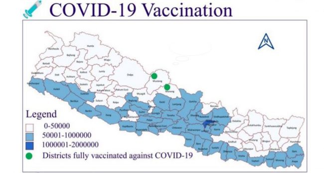 मनाङ र मुस्ताङमा कोरोनाको पूर्ण खोप लगाइयो