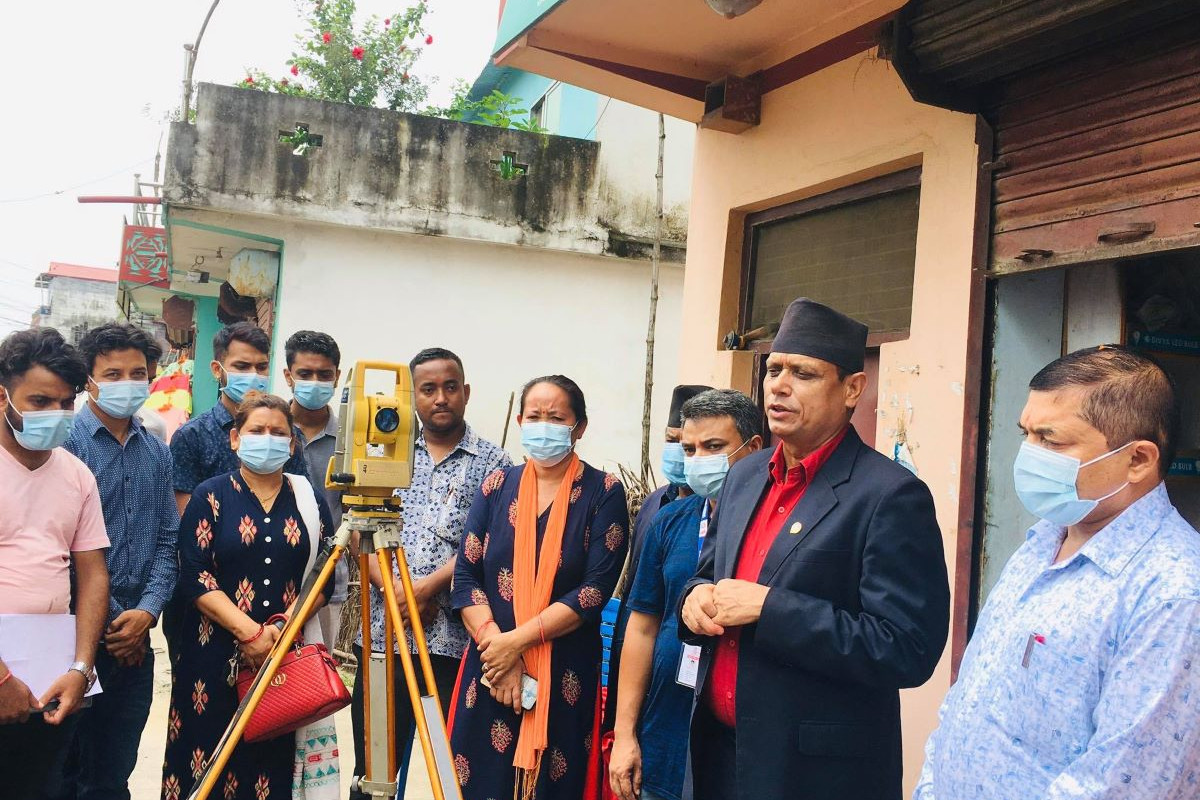 सैनामैनामा गाउँ ब्लक जग्गाको नापजाँच सुरु