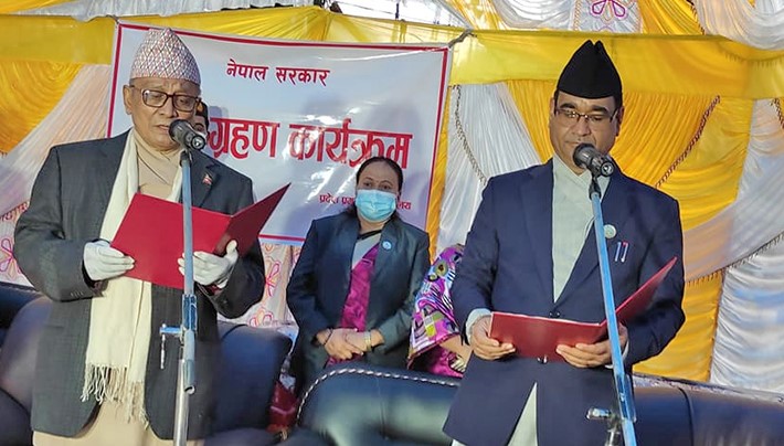 लुम्बिनीका मुख्यमन्त्री केसीद्वारा पद तथा गोपनीयताको शपथ ग्रहण
