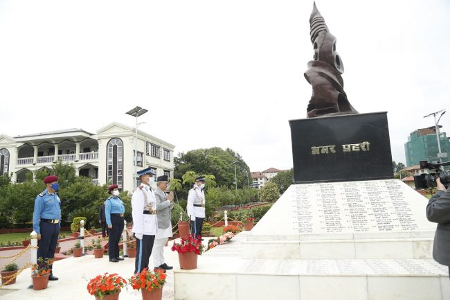 गृहमन्त्री खाँडद्वारा प्रहरी प्रधान कार्यालयको निरीक्षण