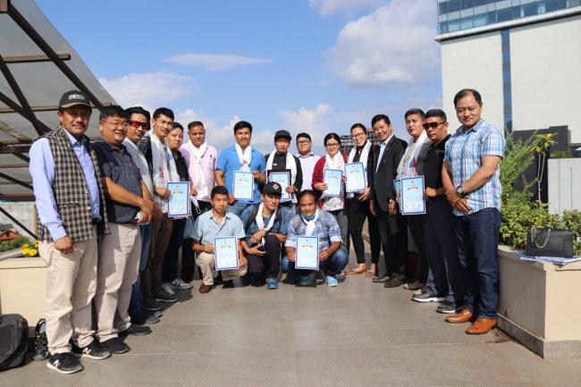 एनएमएद्धारा  बागमती प्रदेश कार्यसमितिलाई प्रमाणपत्र