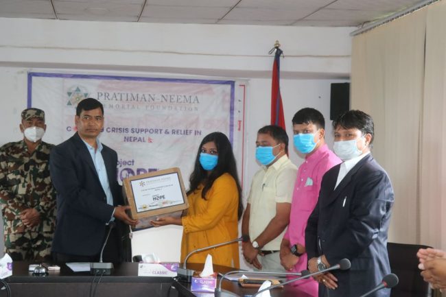 कर्णाली प्रदेश सरकारलाई १ करोडको स्वास्थ्य सामाग्री सहयोग