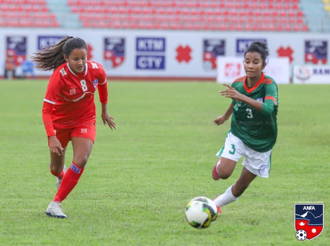 नेपाल र बङ्गलादेशबीचको खेल गोलरहित बराबरी