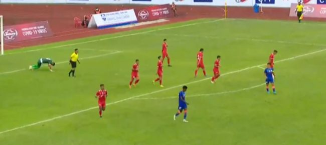 नेपाल–भारत मैत्रीपूर्ण फुटबलः भारतले फर्कायो बराबरी गोल