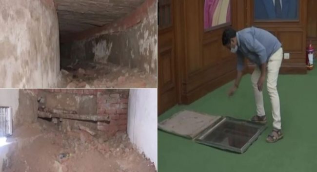 दिल्लीको संसद भवनमुनि सुरुङ भेटियो
