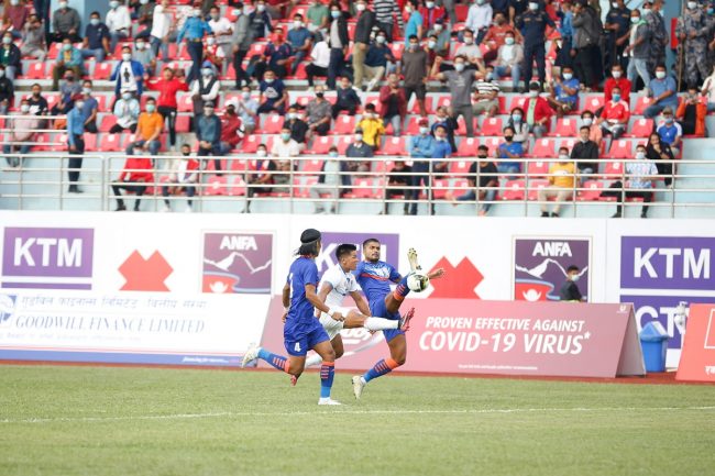 नेपालले पहिलो गोल फर्कायो