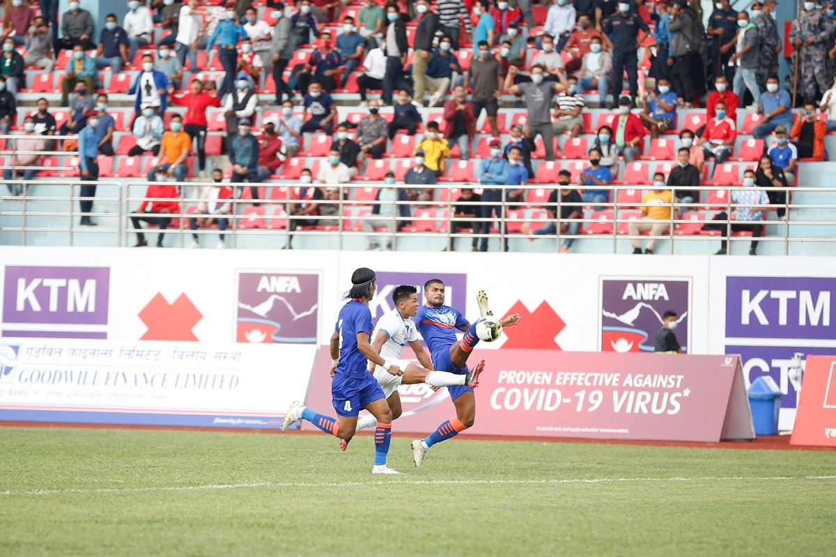 नेपालले पहिलो गोल फर्कायो