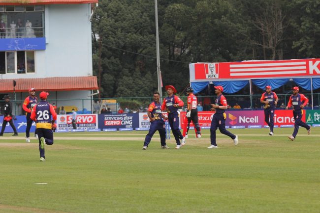 पवनको अर्धशतकमा काठमाडौंलाई १५८ रनको लक्ष्य, अफ्रिदीले विकेट लिन सकेनन्