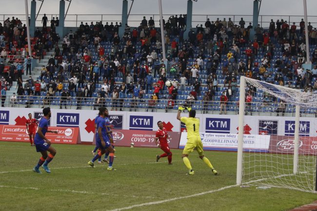 पहिलो हाफमा भारतविरुद्ध नेपालको  १–० ले अग्रता