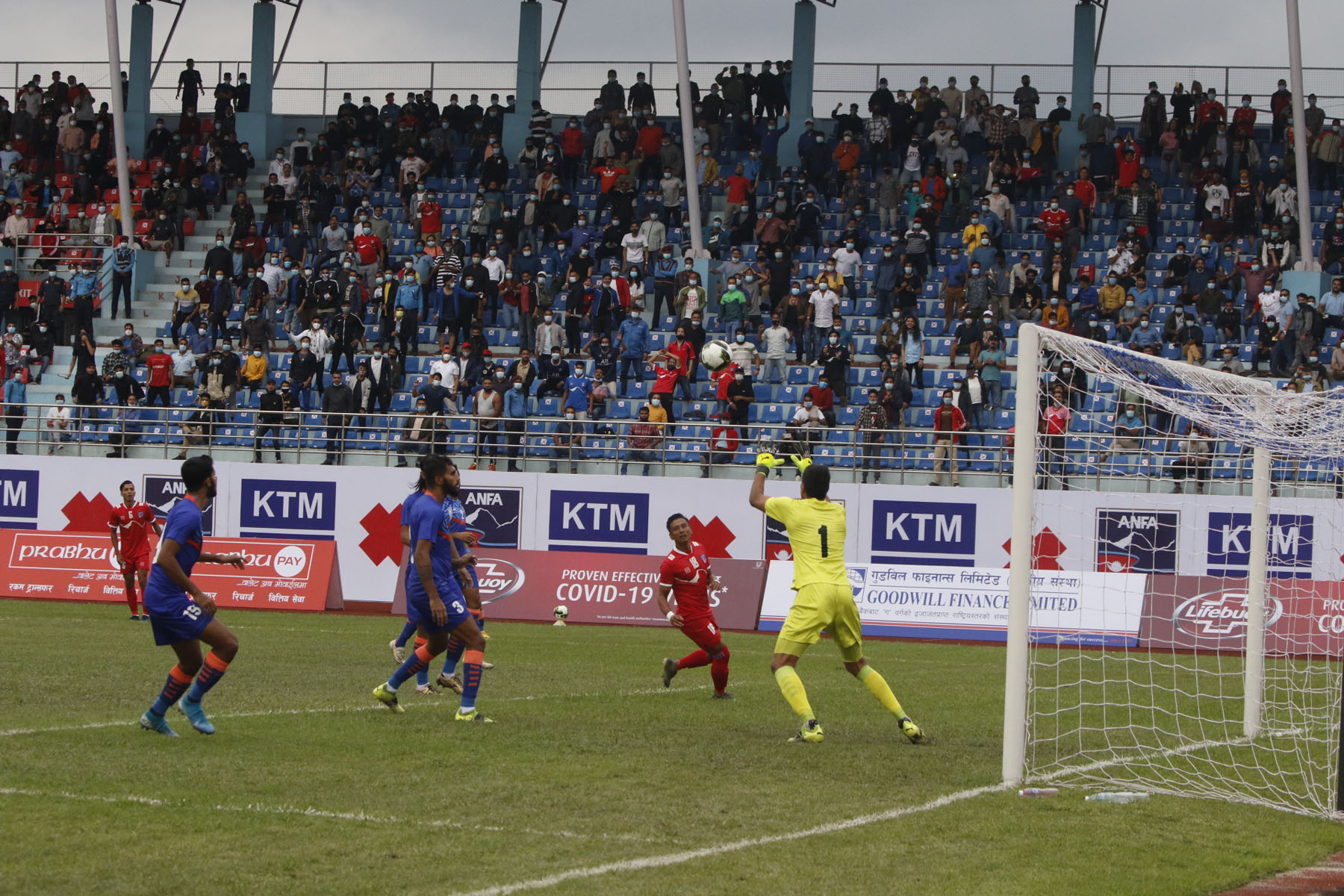 पहिलो हाफमा भारतविरुद्ध नेपालको  १–० ले अग्रता