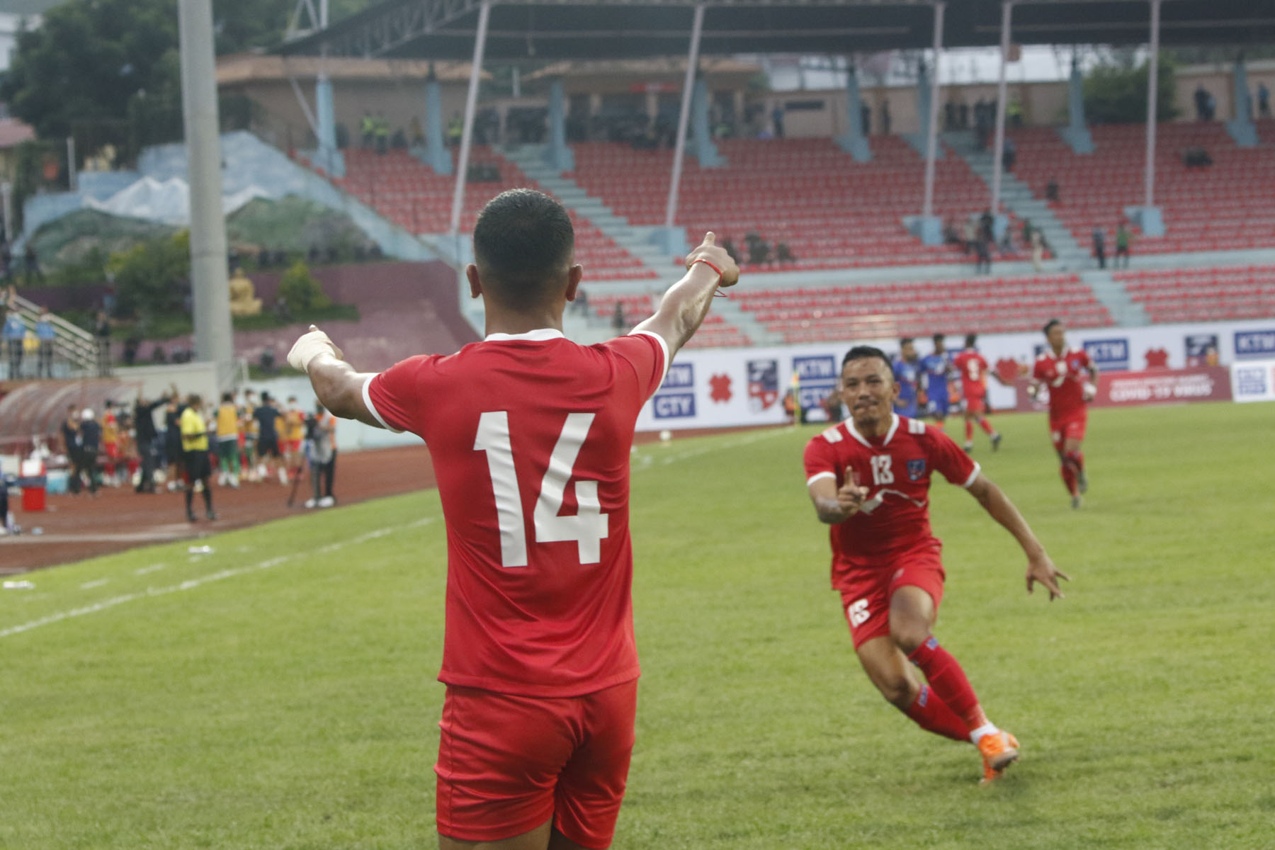 नेपाल–भारत मैत्रीपूर्ण फुटबल १-१ को बराबरीमा टुङ्गियो