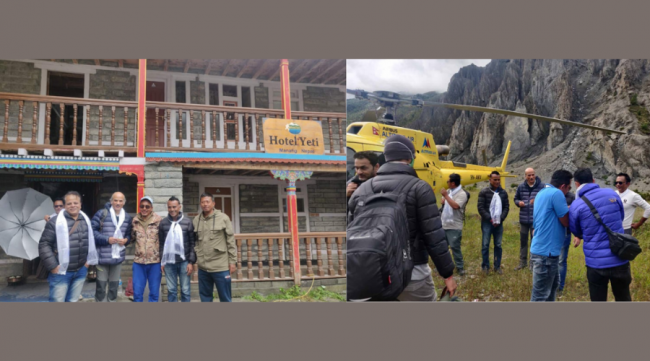 बलिउड चलचित्र सुटिङ स्थल अवलोकन गर्न मनाङमा