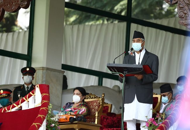 संविधानले शहीदको सपना, नागरिकको आकांक्षा र हाम्रो भविष्यलाई एकाकार गरेको छ : प्रम देउवा