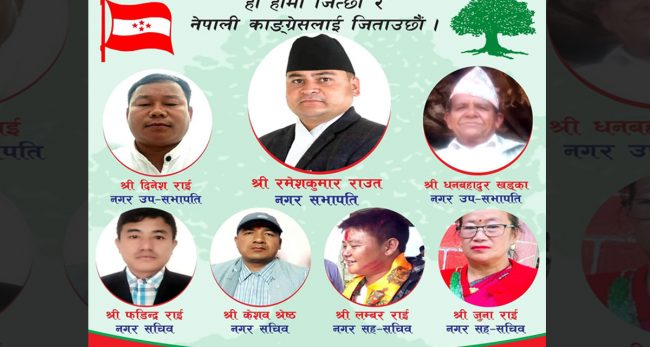 कांग्रेस हलेसीकाे नगर उपसभापतिमा दाजुभाइ चुनाव लडे, दाइले जिते