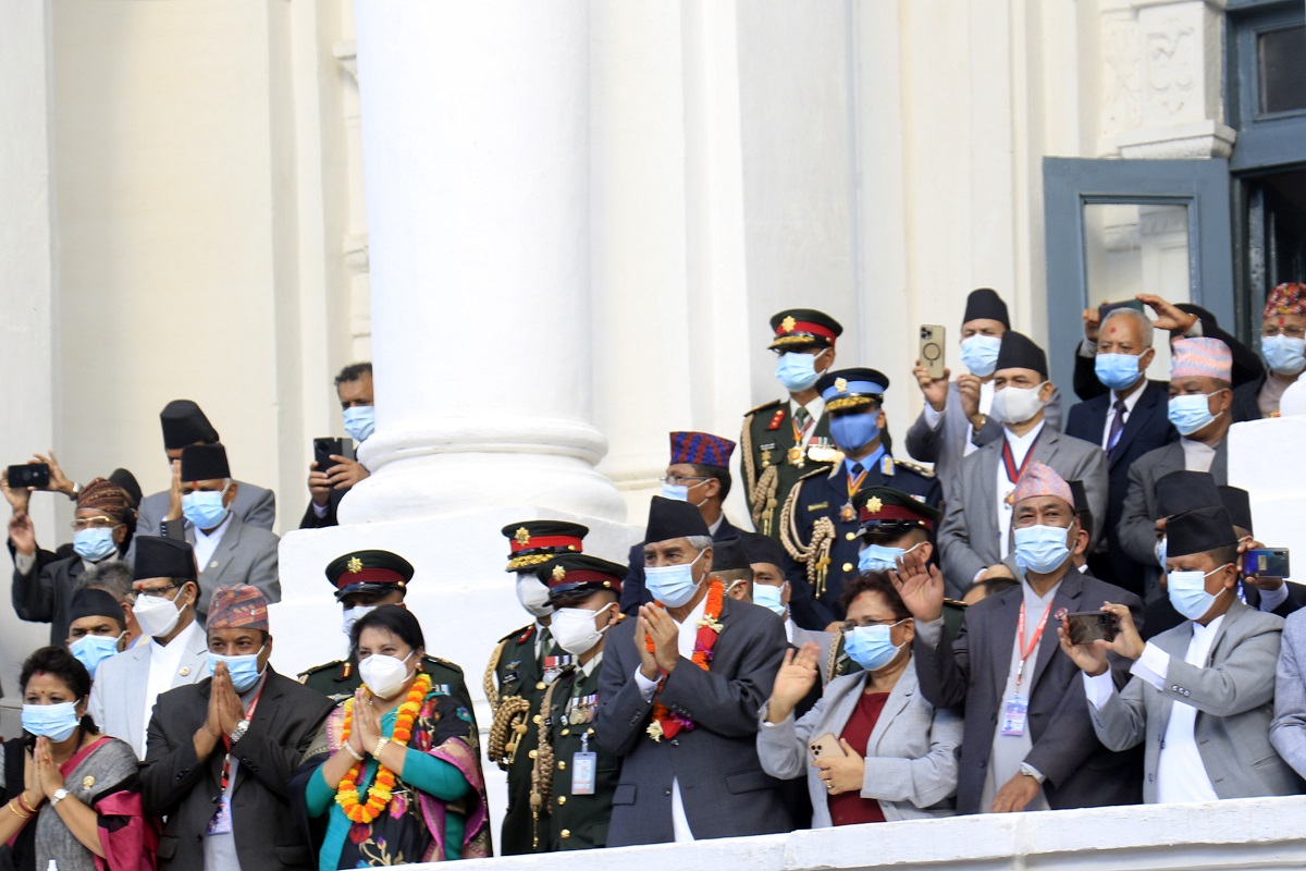 इन्द्रजात्रा हेर्न राष्ट्रपति र प्रधानमन्त्री वसन्तपुरमा (फोटेफिचर)