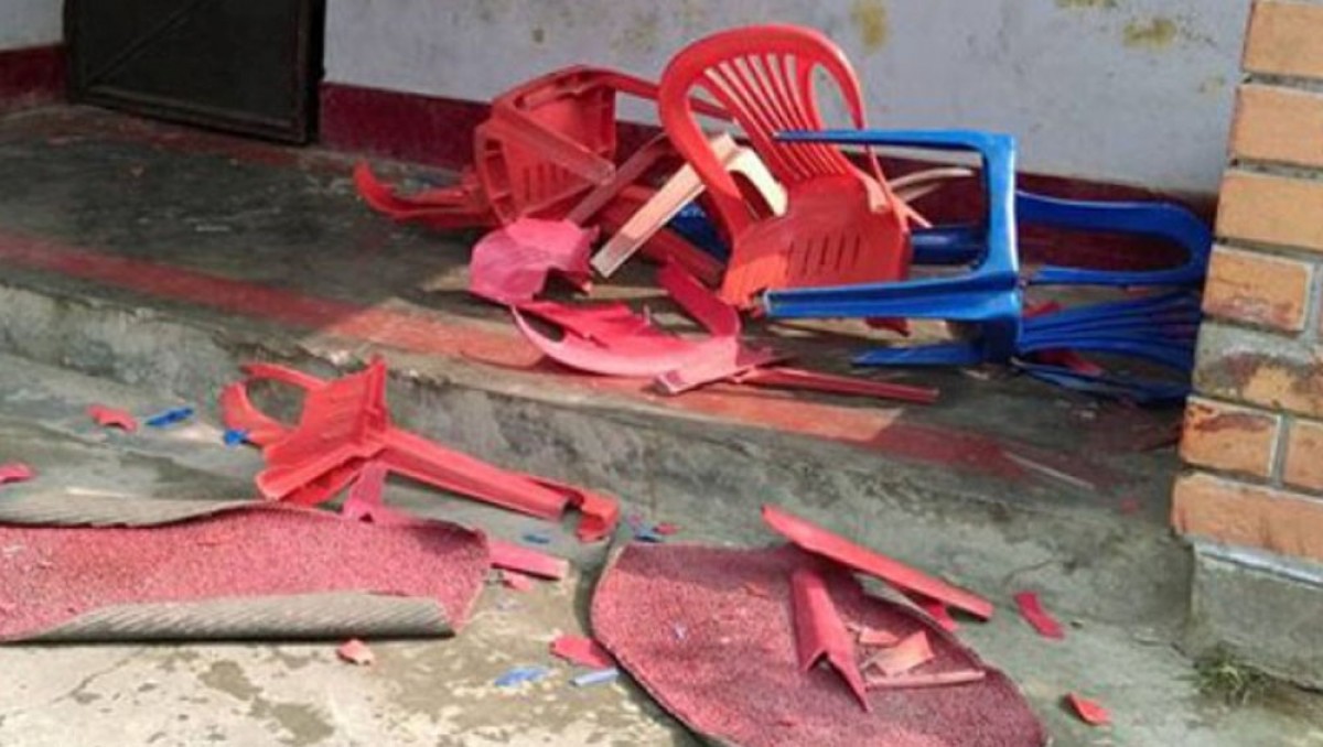 तोडफोड गर्नेलाई कारवाहीको माग