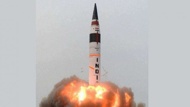 भारतद्वारा ५ हजार किलोमिटर टाढासम्म मार हान्न सक्ने मिसाइल परीक्षण