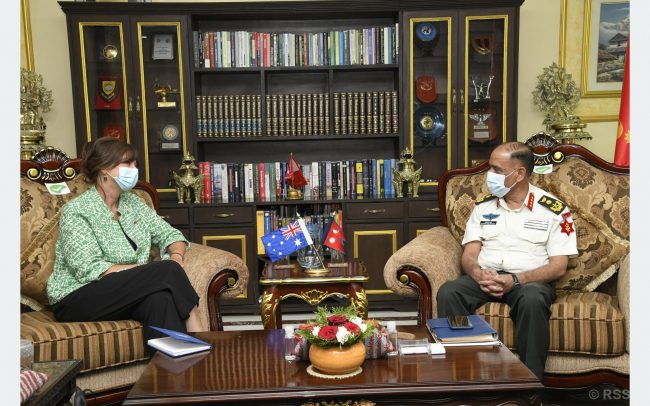 प्रधानसेनापतिसँग राजदूत भोल्कको भेटवार्ता