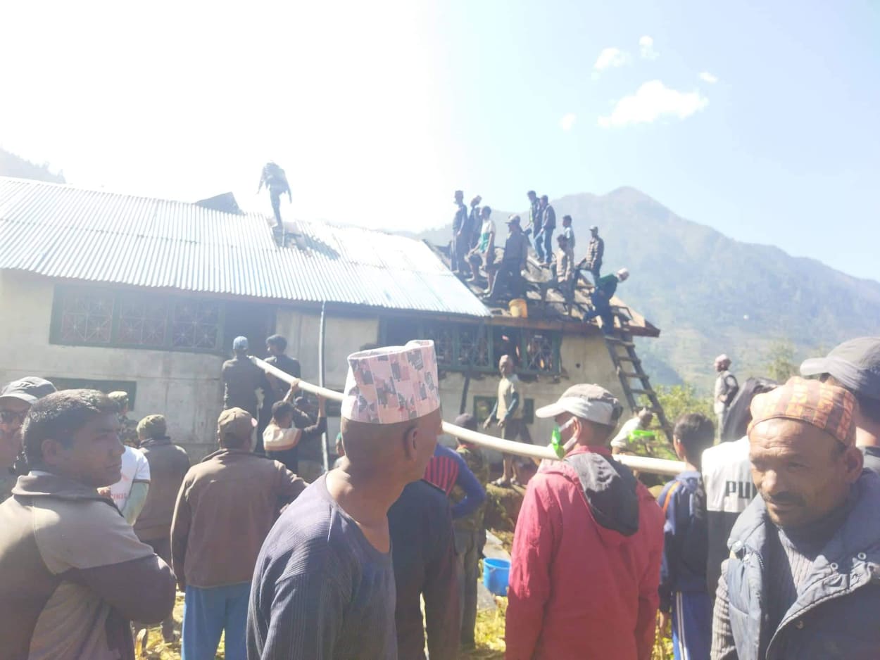 पूजाआजा गर्ने क्रममा आगलागी