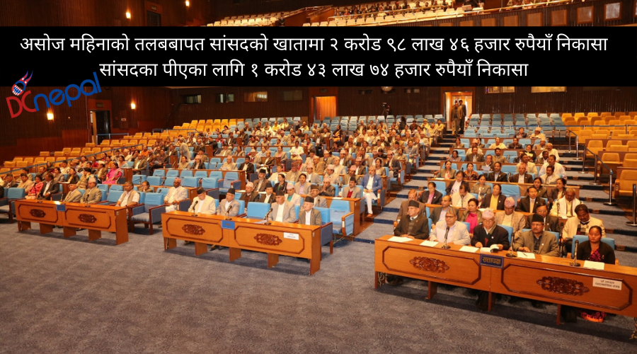 सांसदको खातामा २ करोड ९८ लाख ४६ हजार निकासा, खारेज भयो दशैं भत्ता