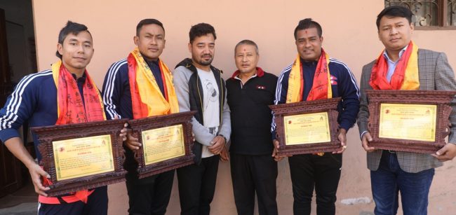 चेम्निज ओपन अन्तर्राष्ट्रिय कराते च्याम्पियनसिपका पदक विजेता सम्मानित