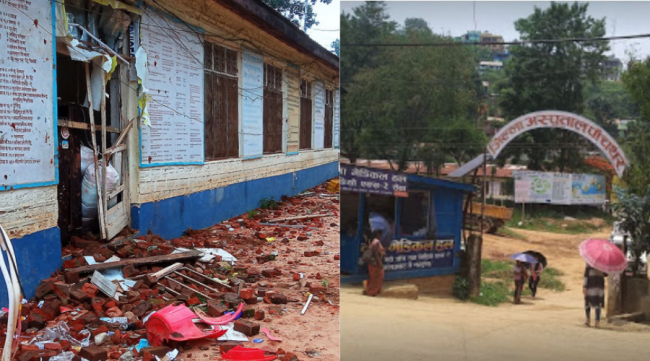 अस्पतालमाथि ढुंगा प्रहार भएको भन्दै अस्पतालका सबै सेवा बन्द