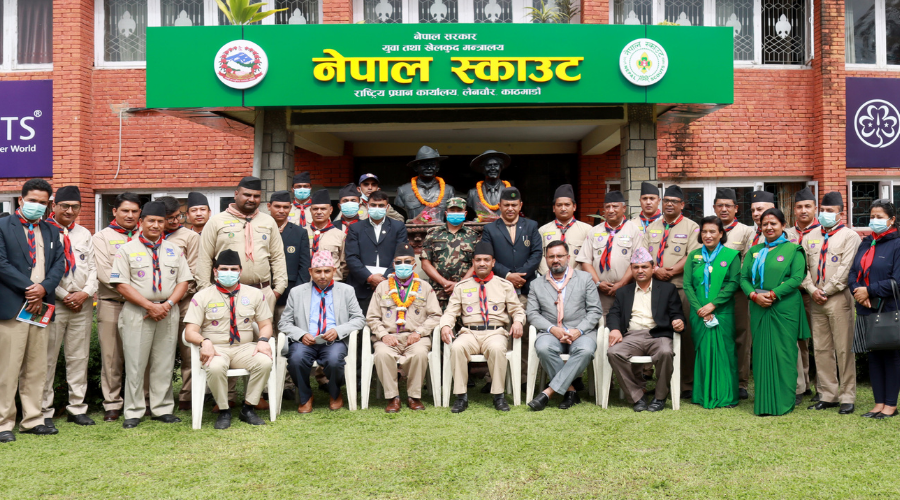 नेपाल स्काउटद्वारा युवा तथा खेलकुदमन्त्री दीक्षित