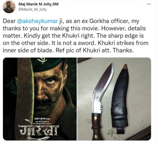 गोर्खा अफिसरले भेटाए गल्ती, अक्षय कुमारले मागे माफी