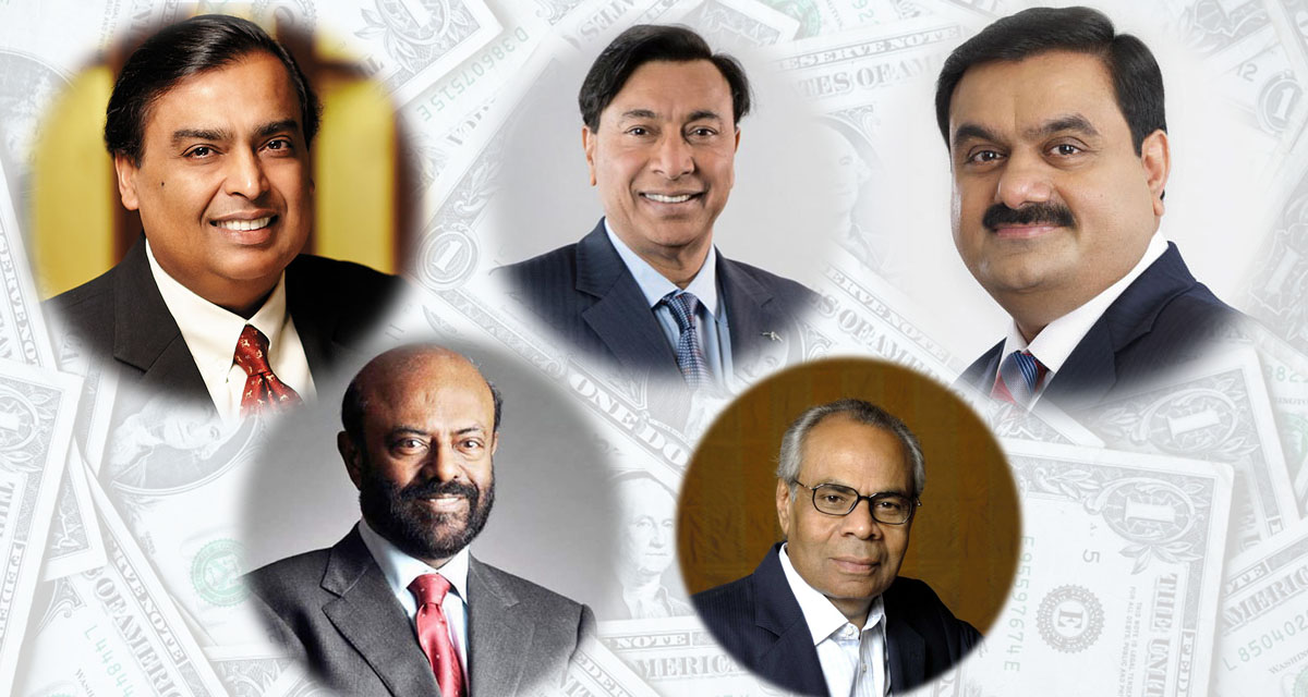 यी हुन् भारतका पाँच अर्बपति र उनीहरूको सम्पत्ति