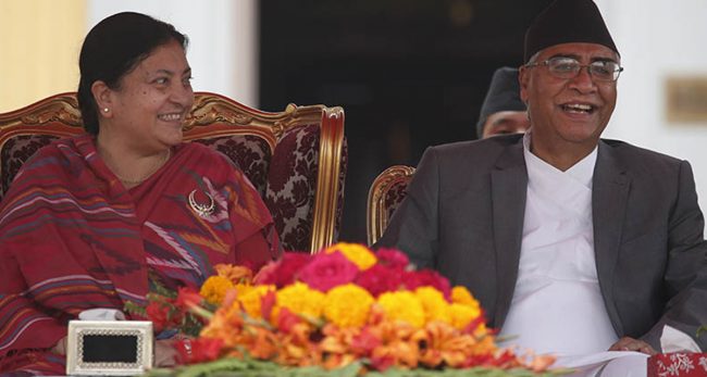 राष्ट्रपति र प्रधानमन्त्रीबीच भेटवार्ता