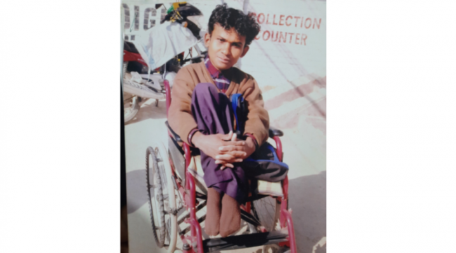 अपांगता भएका हरिशलाई आर्थिक सहयोगको अपील
